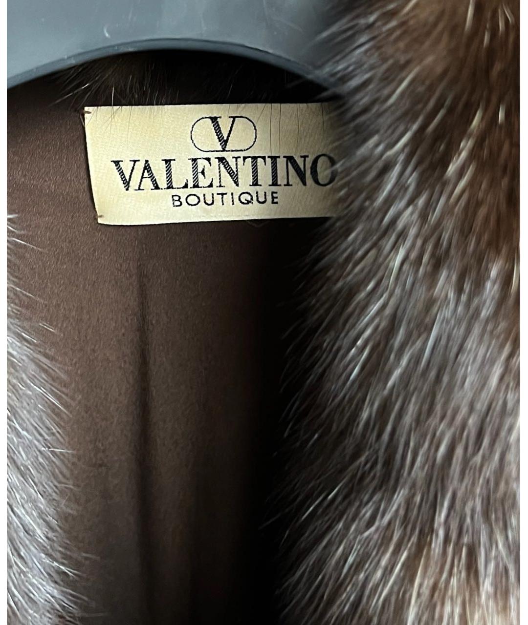 VALENTINO Коричневая меховая шуба, фото 7