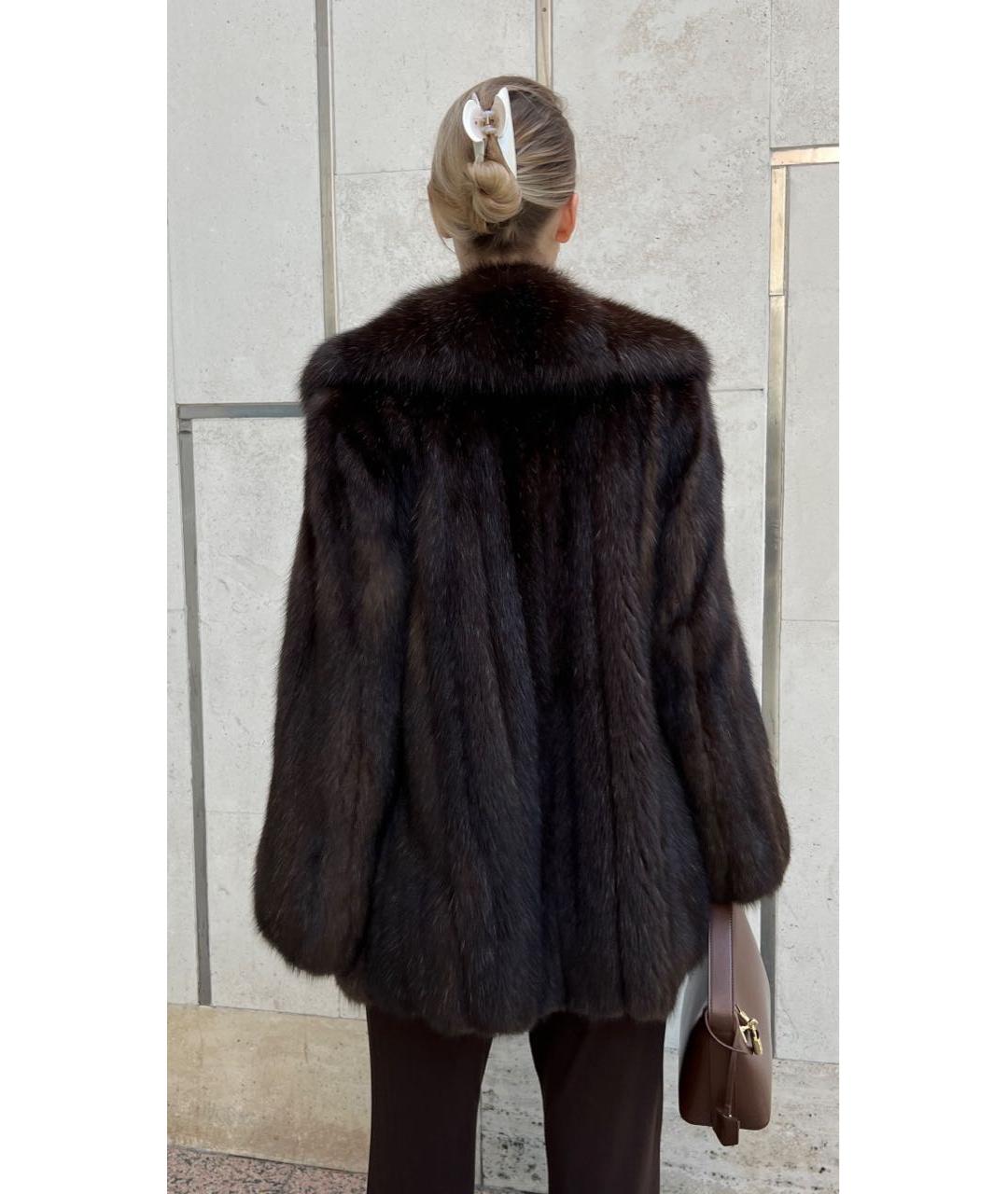 VALENTINO Коричневая меховая шуба, фото 6