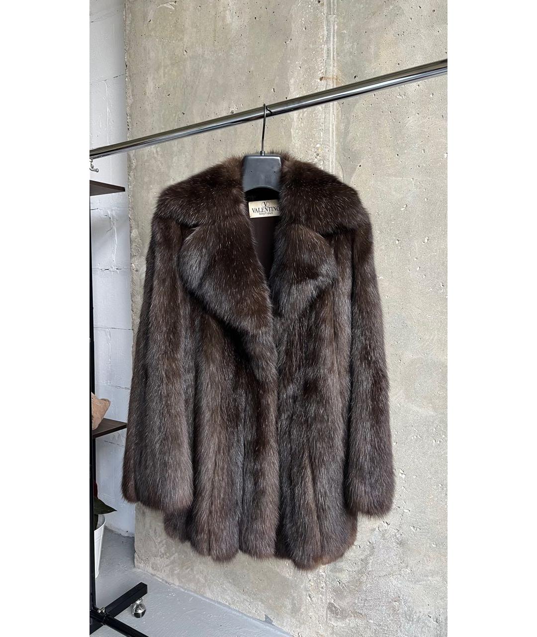 VALENTINO Коричневая меховая шуба, фото 8