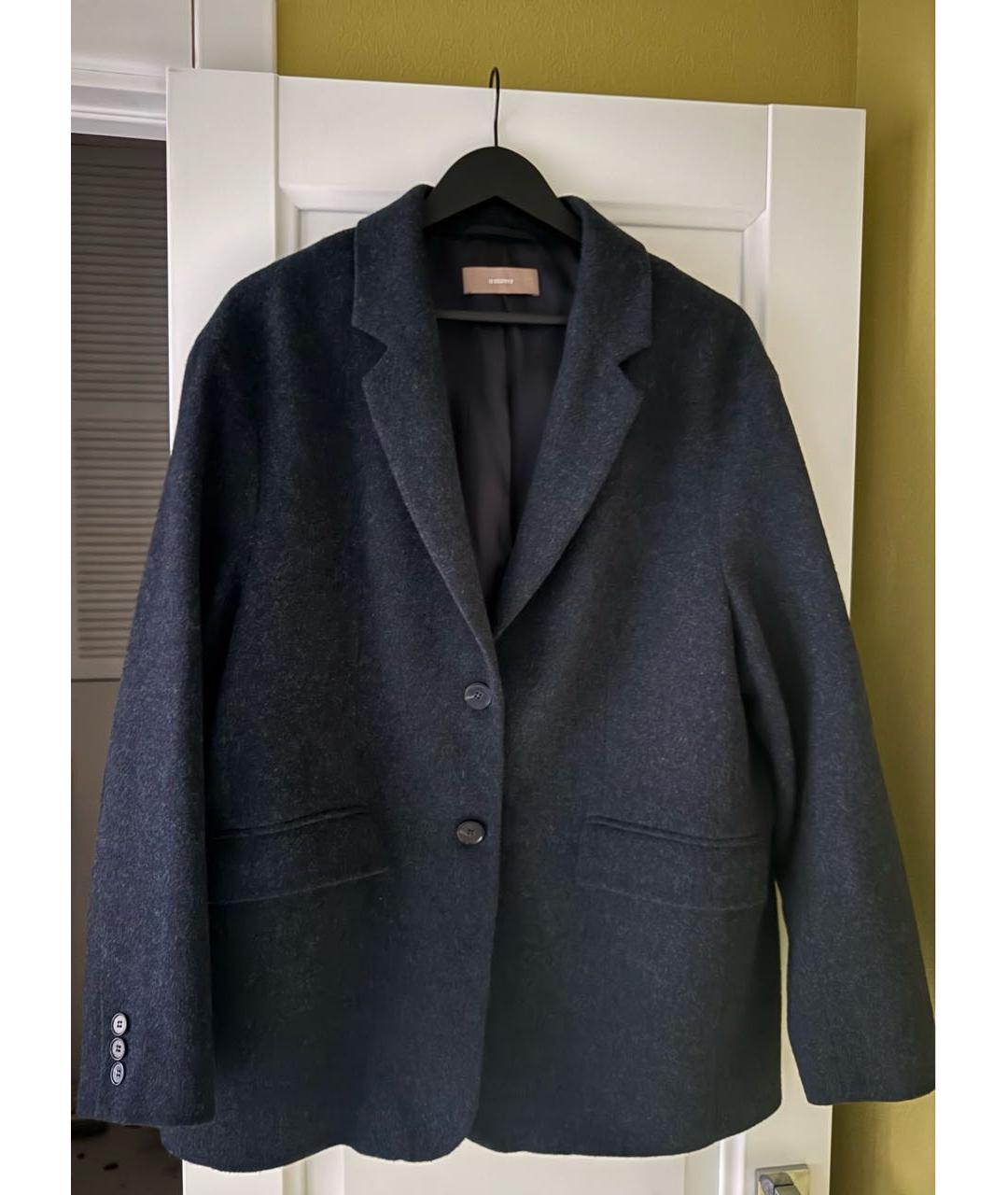 12 STOREEZ Темно-синий шерстяной жакет/пиджак, фото 7