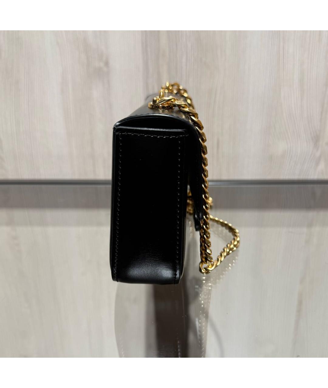 CELINE Черная кожаная сумка через плечо, фото 4