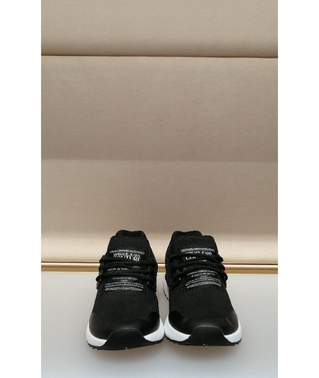 VERSACE JEANS COUTURE Черные текстильные кроссовки, фото 2