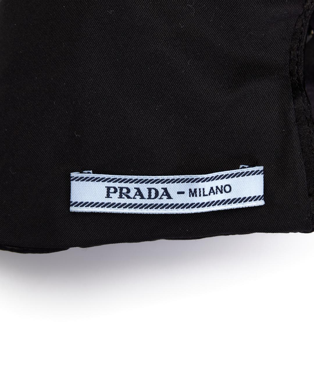 PRADA Черная хлопковая шапка, фото 4