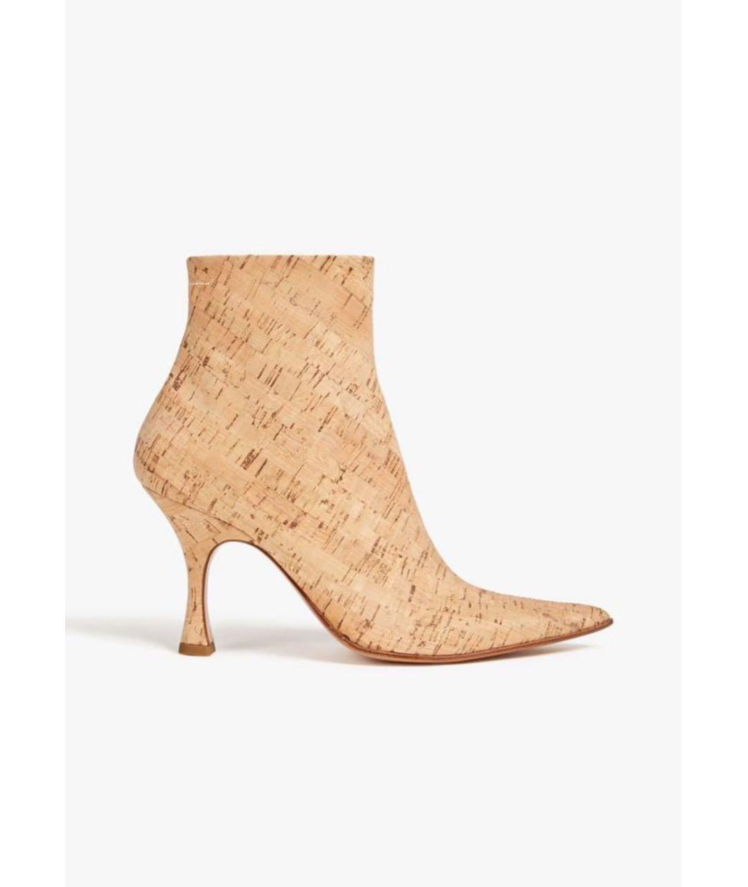 MM6 MAISON MARGIELA Бежевые ботильоны, фото 5