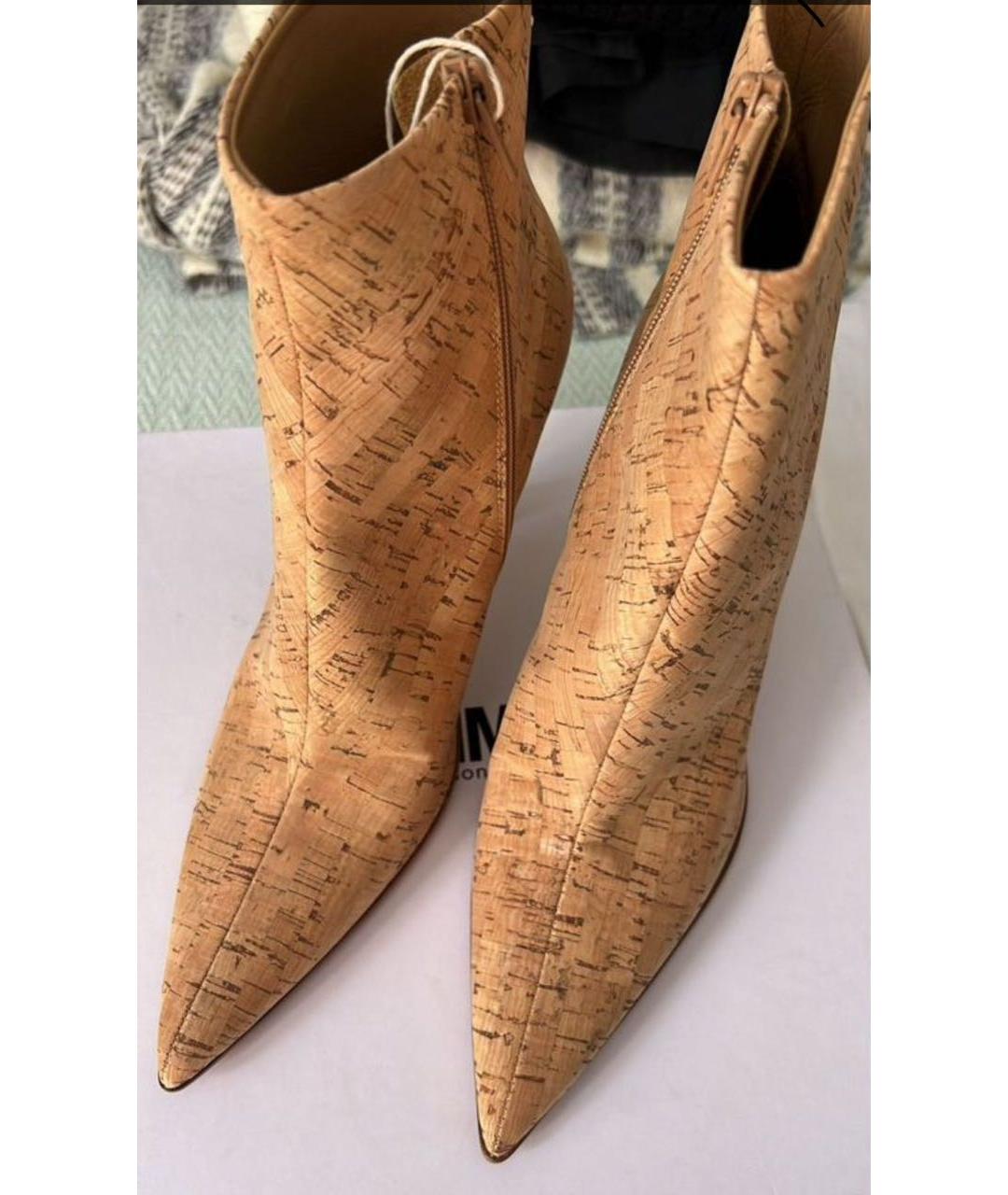 MM6 MAISON MARGIELA Бежевые ботильоны, фото 4