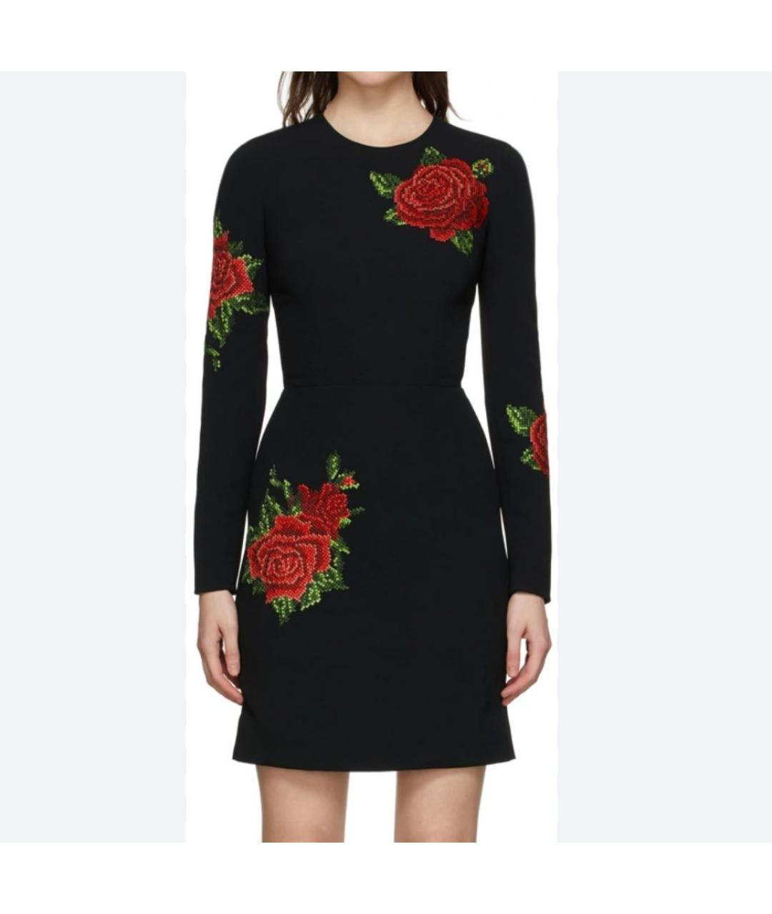 DOLCE&GABBANA Черное вискозное коктейльное платье, фото 3