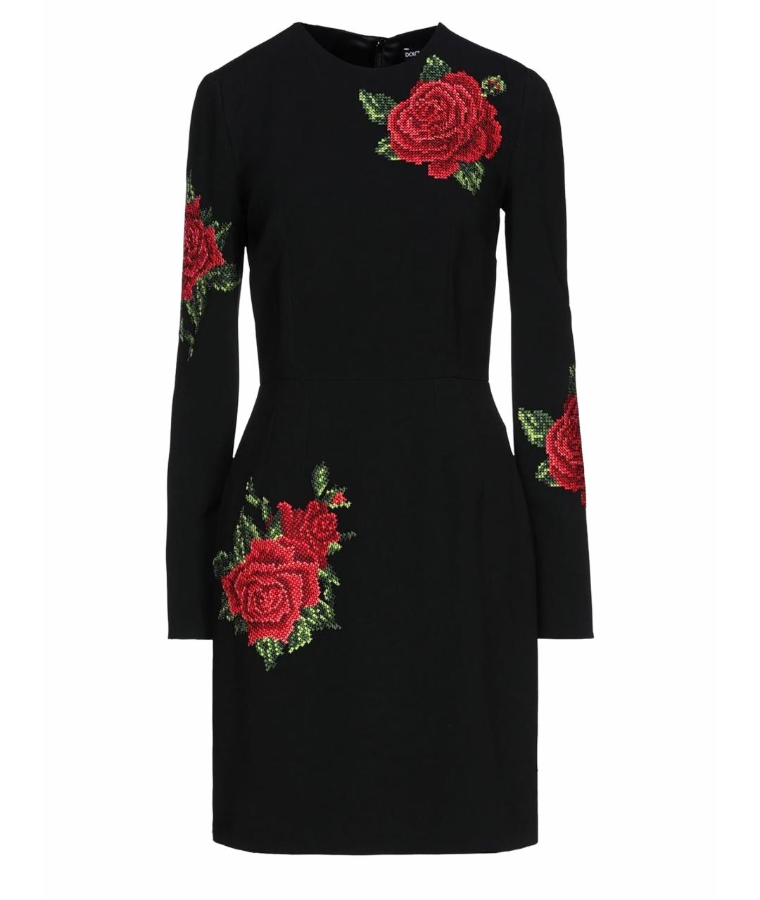 DOLCE&GABBANA Черное вискозное коктейльное платье, фото 1