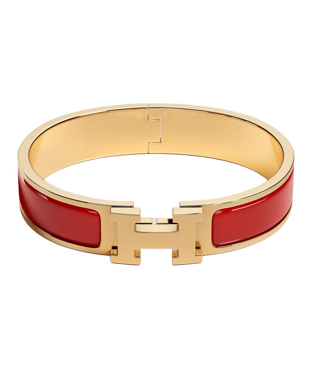 HERMES Красный металлический браслет, фото 1