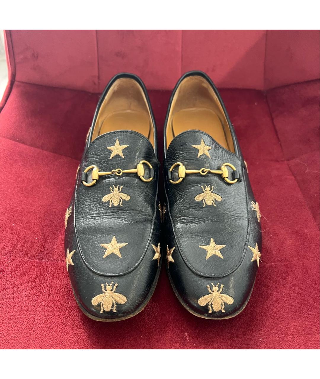 GUCCI Черные кожаные лоферы, фото 2