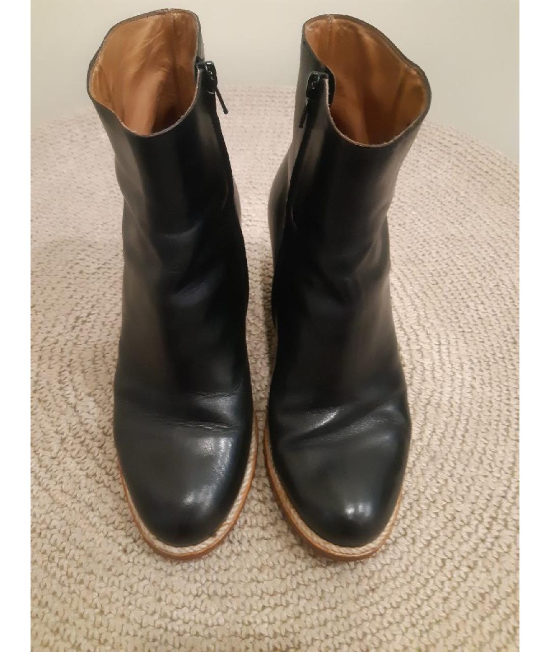 MAISON MARGIELA Черные кожаные ботильоны, фото 2