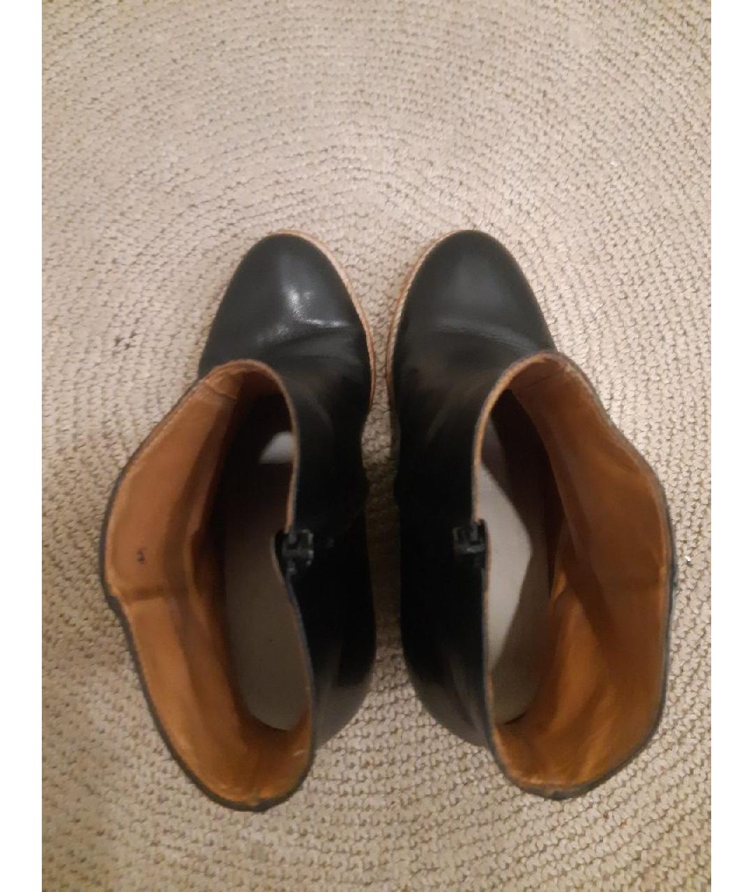 MAISON MARGIELA Черные кожаные ботильоны, фото 3