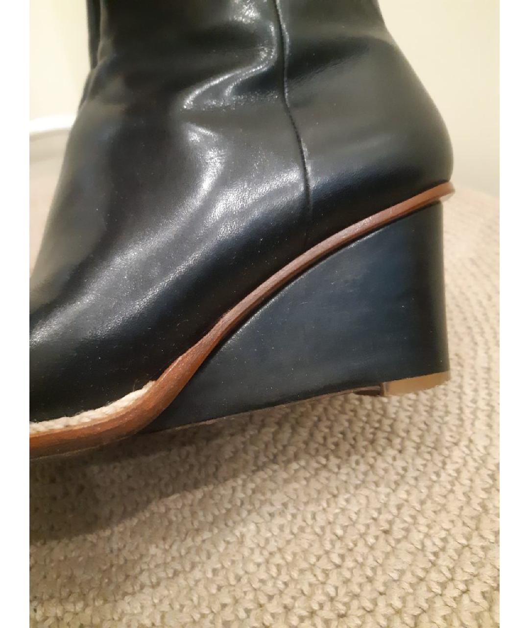 MAISON MARGIELA Черные кожаные ботильоны, фото 6
