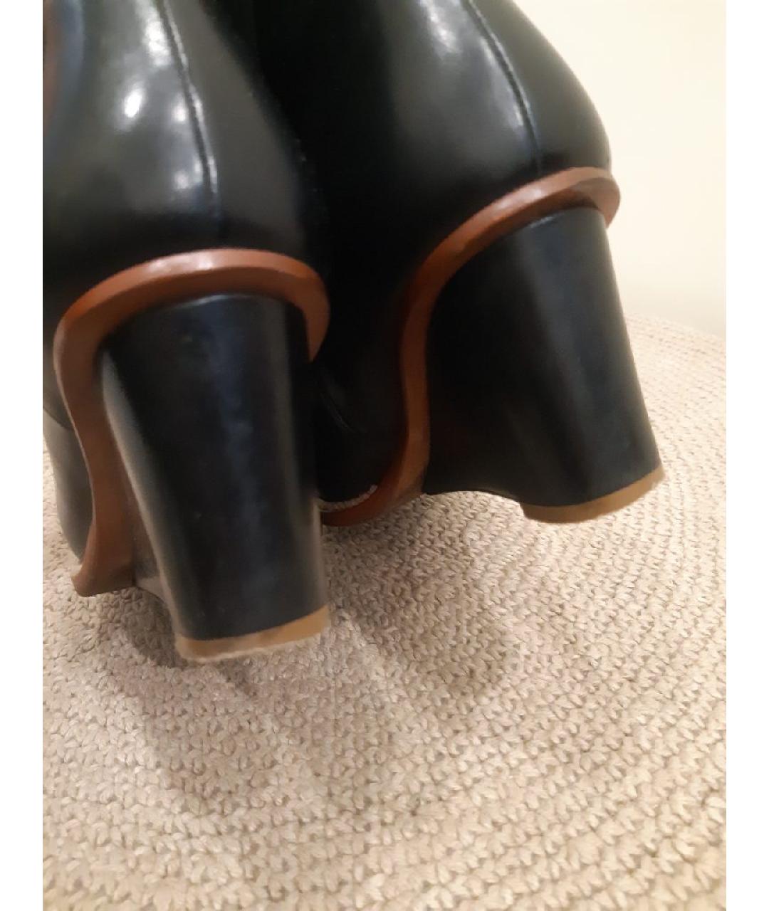 MAISON MARGIELA Черные кожаные ботильоны, фото 5