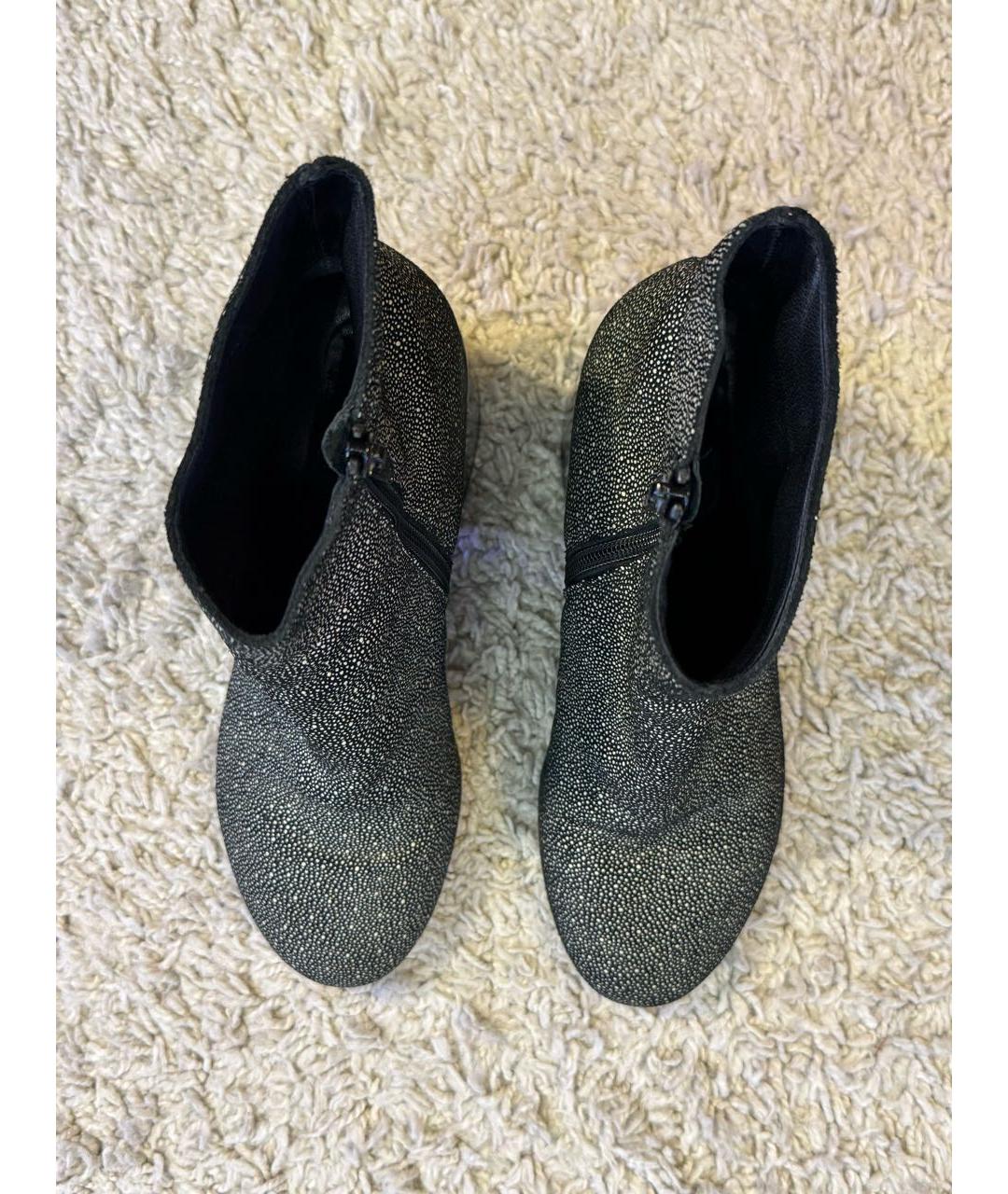 MM6 MAISON MARGIELA Черные кожаные ботильоны, фото 3