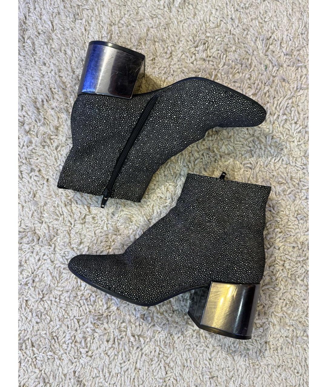 MM6 MAISON MARGIELA Черные кожаные ботильоны, фото 6