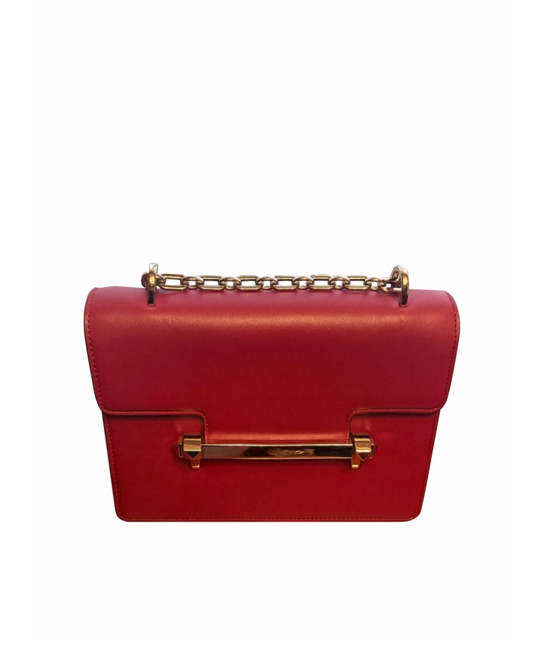 VALENTINO Красная кожаная сумка через плечо, фото 1