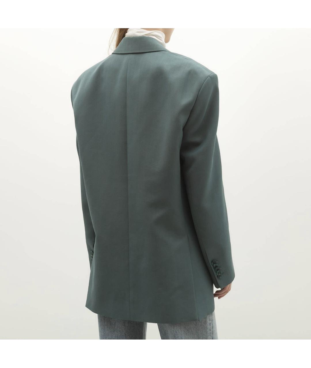 ACNE STUDIOS Бирюзовый шерстяной жакет/пиджак, фото 7