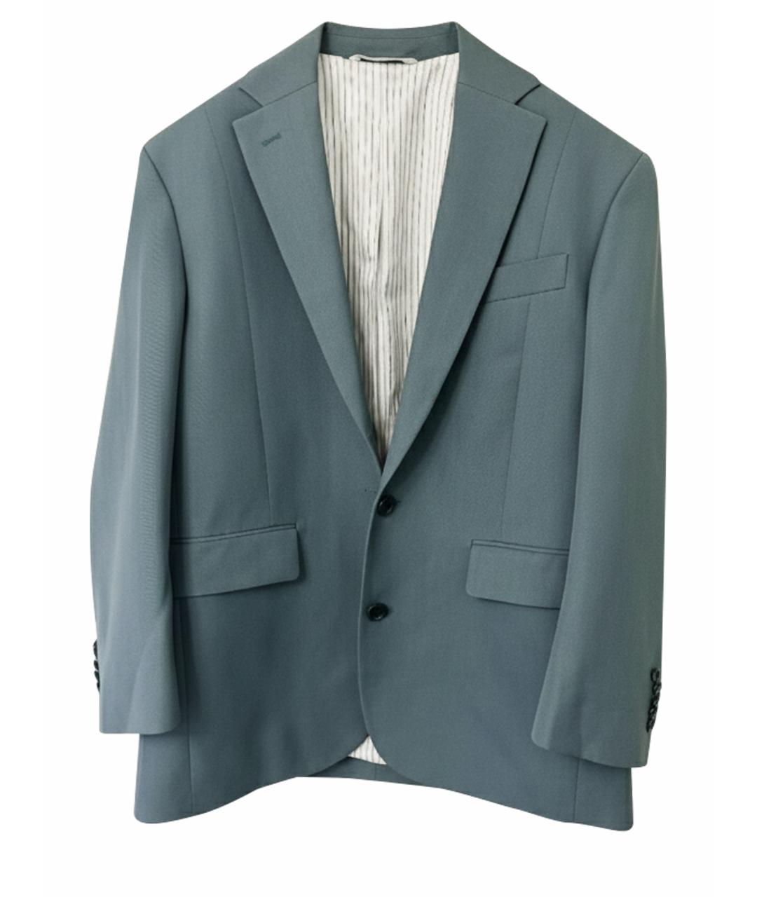 ACNE STUDIOS Бирюзовый шерстяной жакет/пиджак, фото 1