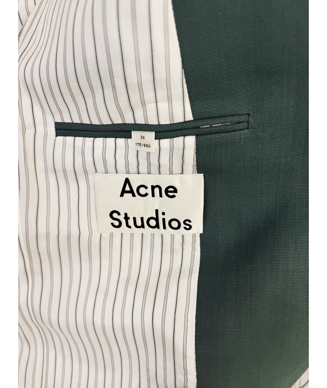 ACNE STUDIOS Бирюзовый шерстяной жакет/пиджак, фото 3