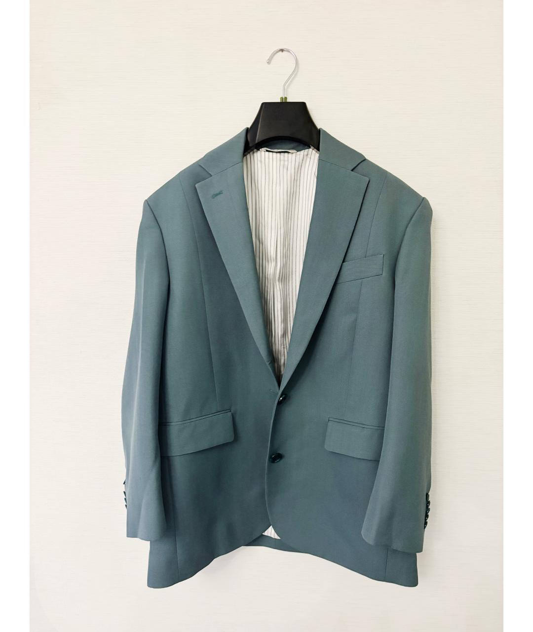 ACNE STUDIOS Бирюзовый шерстяной жакет/пиджак, фото 9