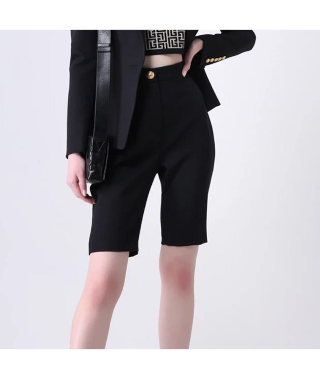 BALMAIN Черные шерстяные шорты, фото 2