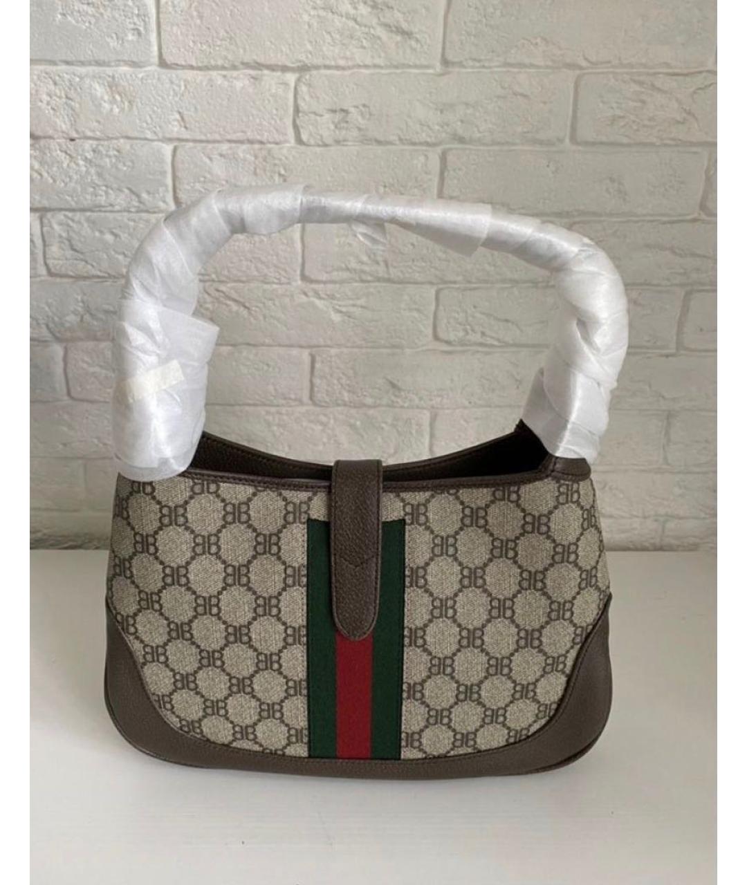 BALENCIAGA Коричневая кожаная сумка с короткими ручками, фото 3