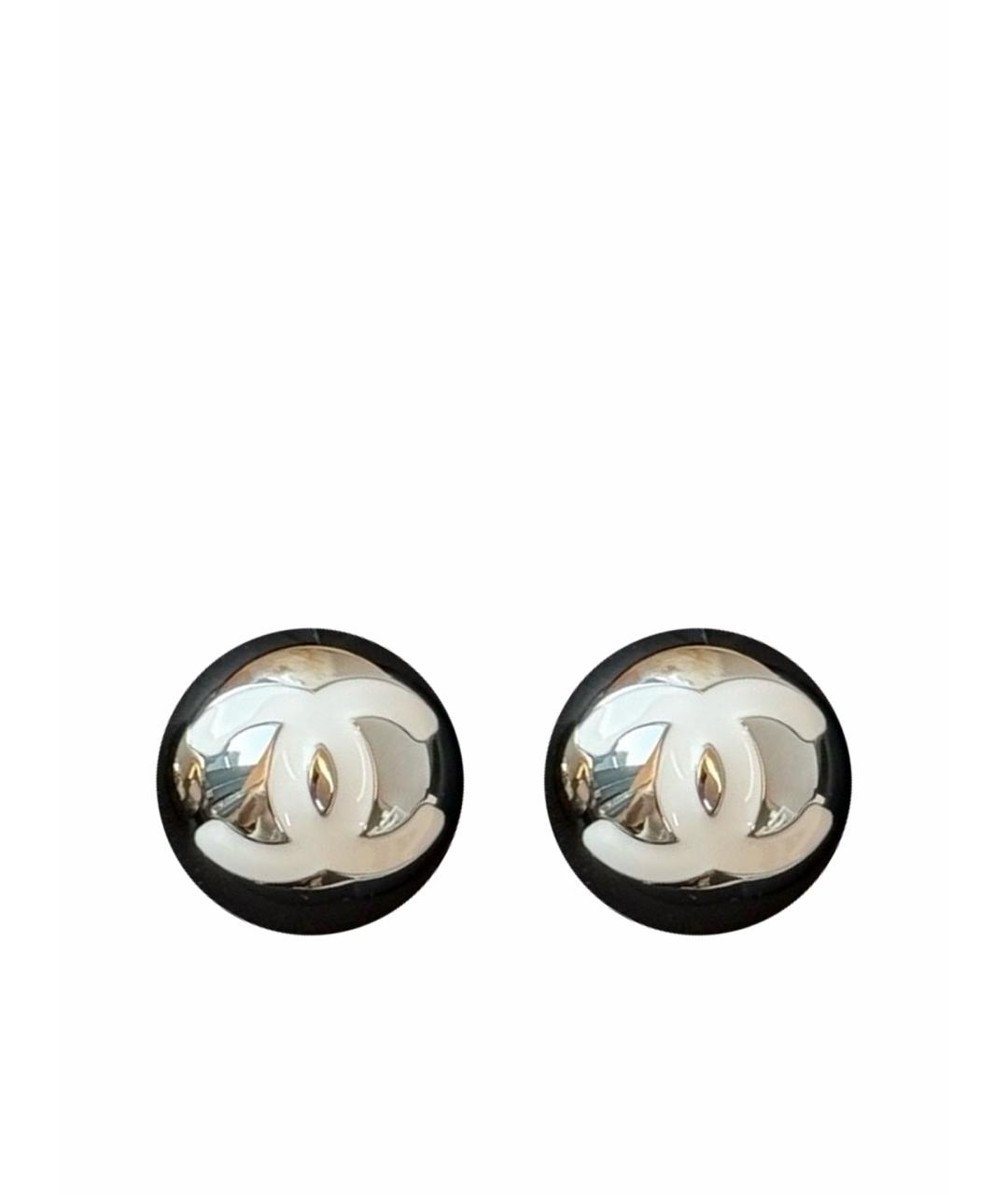 CHANEL Серебряные металлические серьги, фото 1