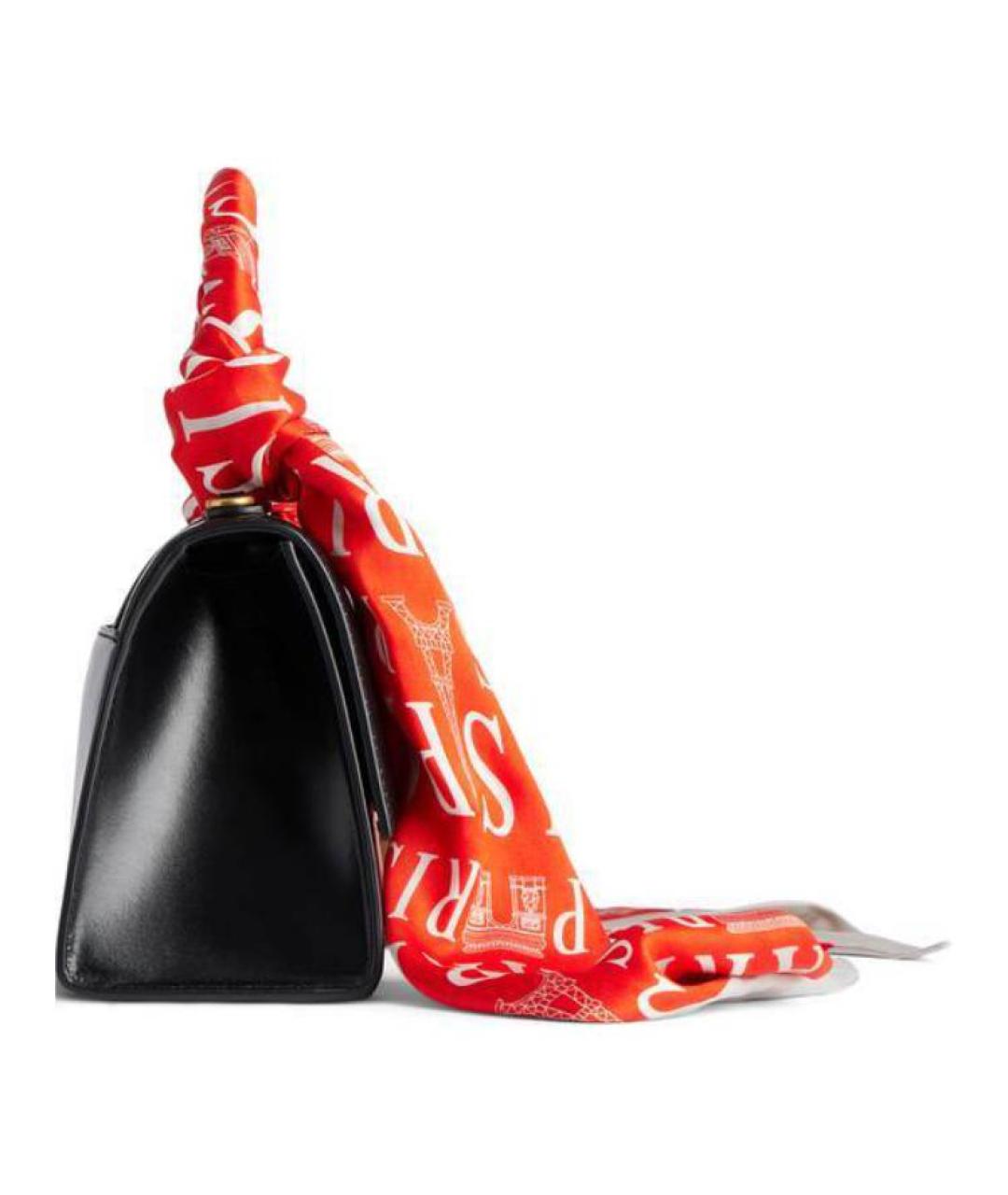 BALENCIAGA Черная кожаная сумка через плечо, фото 4