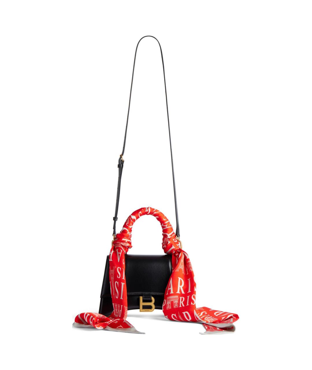 BALENCIAGA Черная кожаная сумка через плечо, фото 2