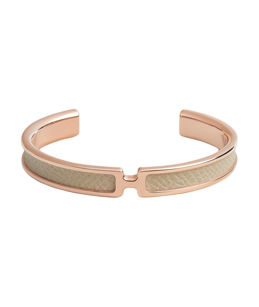 HERMES Золотой кожаный браслет, фото 1