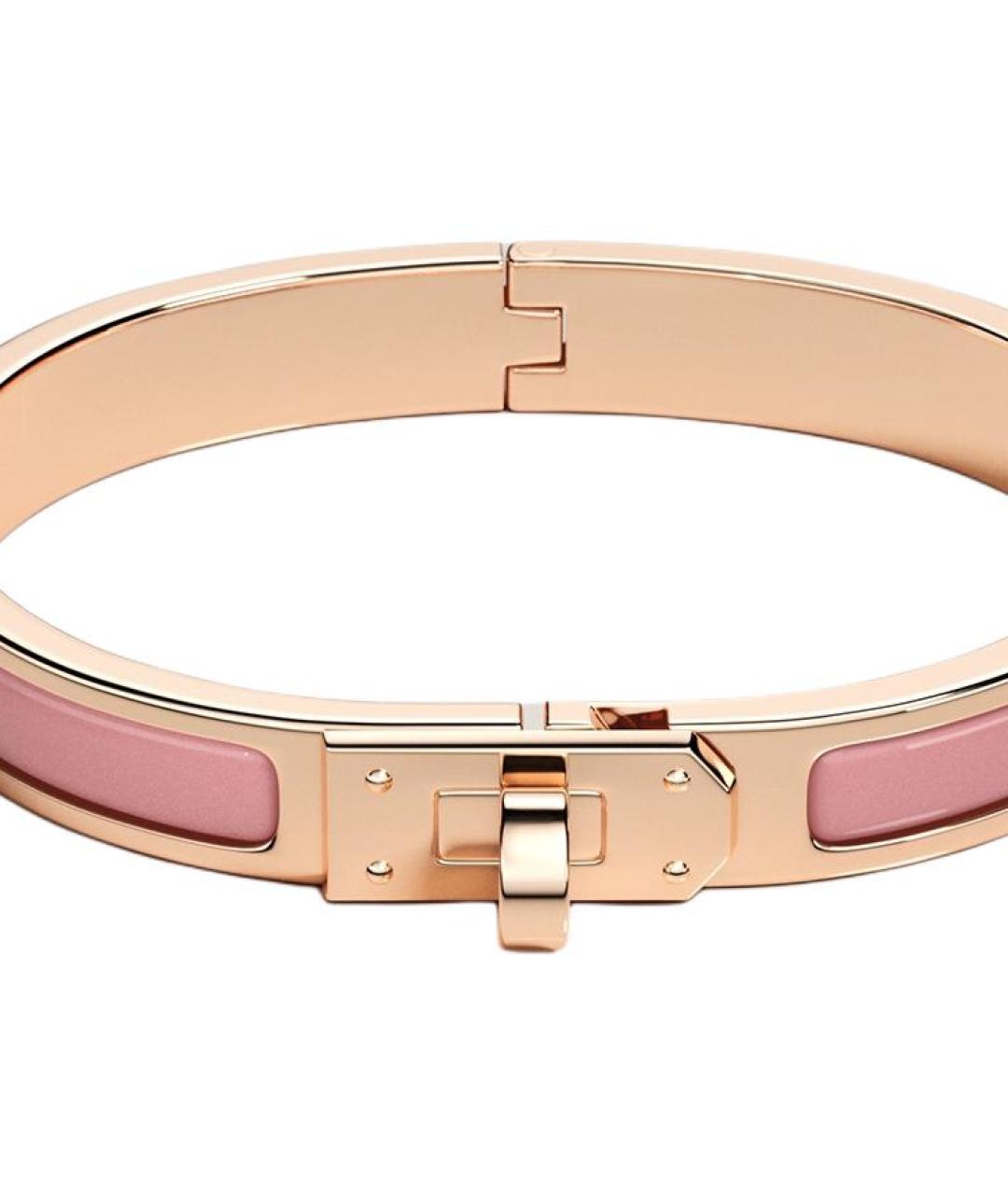 HERMES Розовый металлический браслет, фото 3
