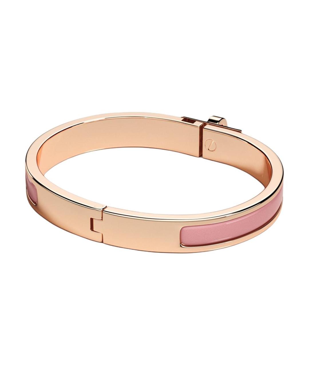 HERMES Розовый металлический браслет, фото 2