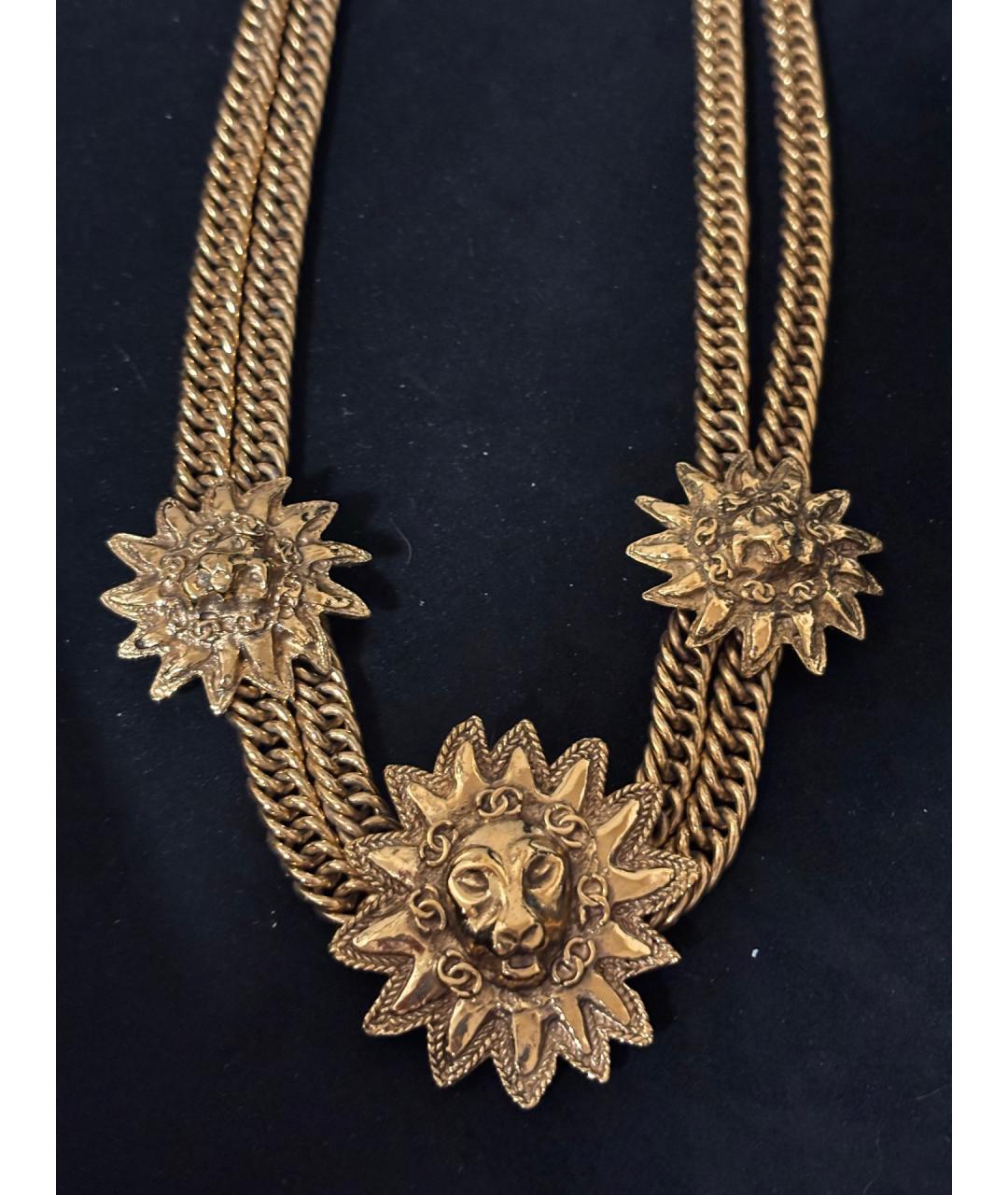 CHANEL Золотое металлическое колье, фото 2
