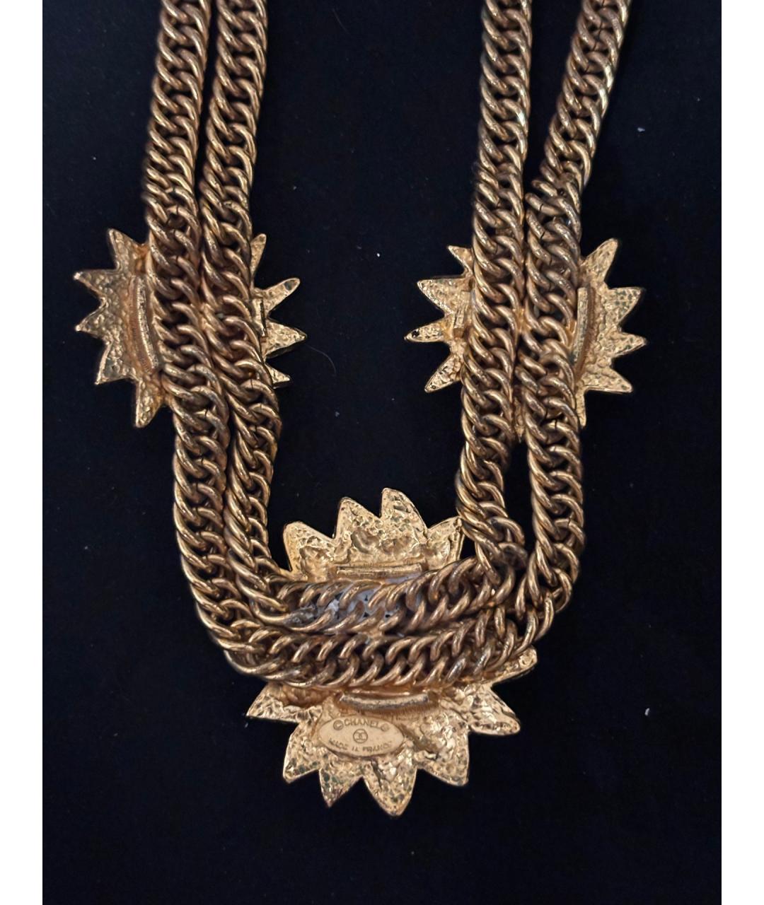 CHANEL Золотое металлическое колье, фото 3