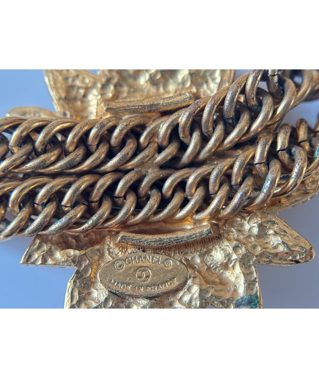 CHANEL Золотое металлическое колье, фото 4