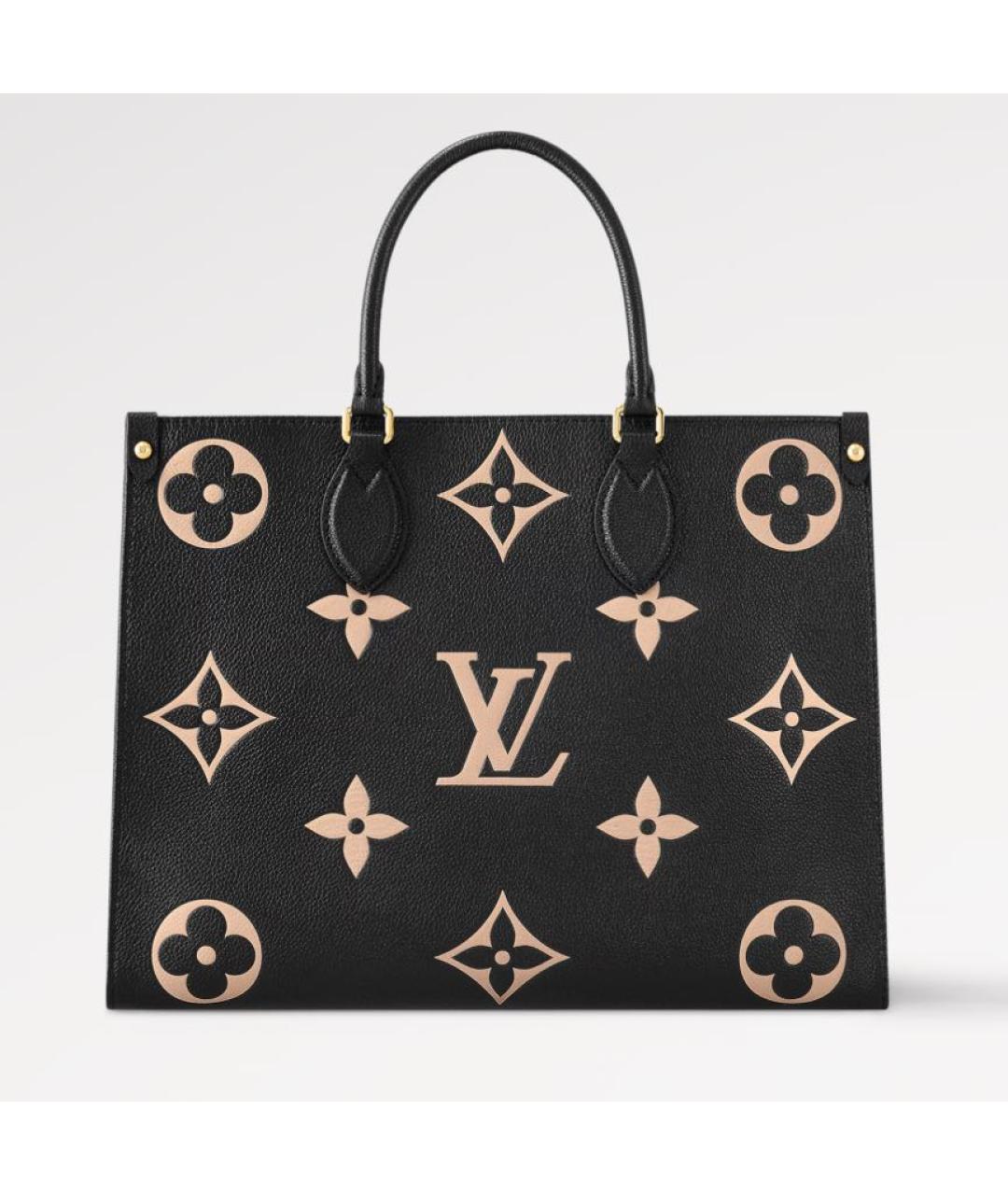 LOUIS VUITTON Черная кожаная сумка тоут, фото 1