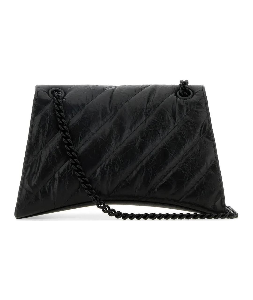 BALENCIAGA Черная кожаная сумка через плечо, фото 3