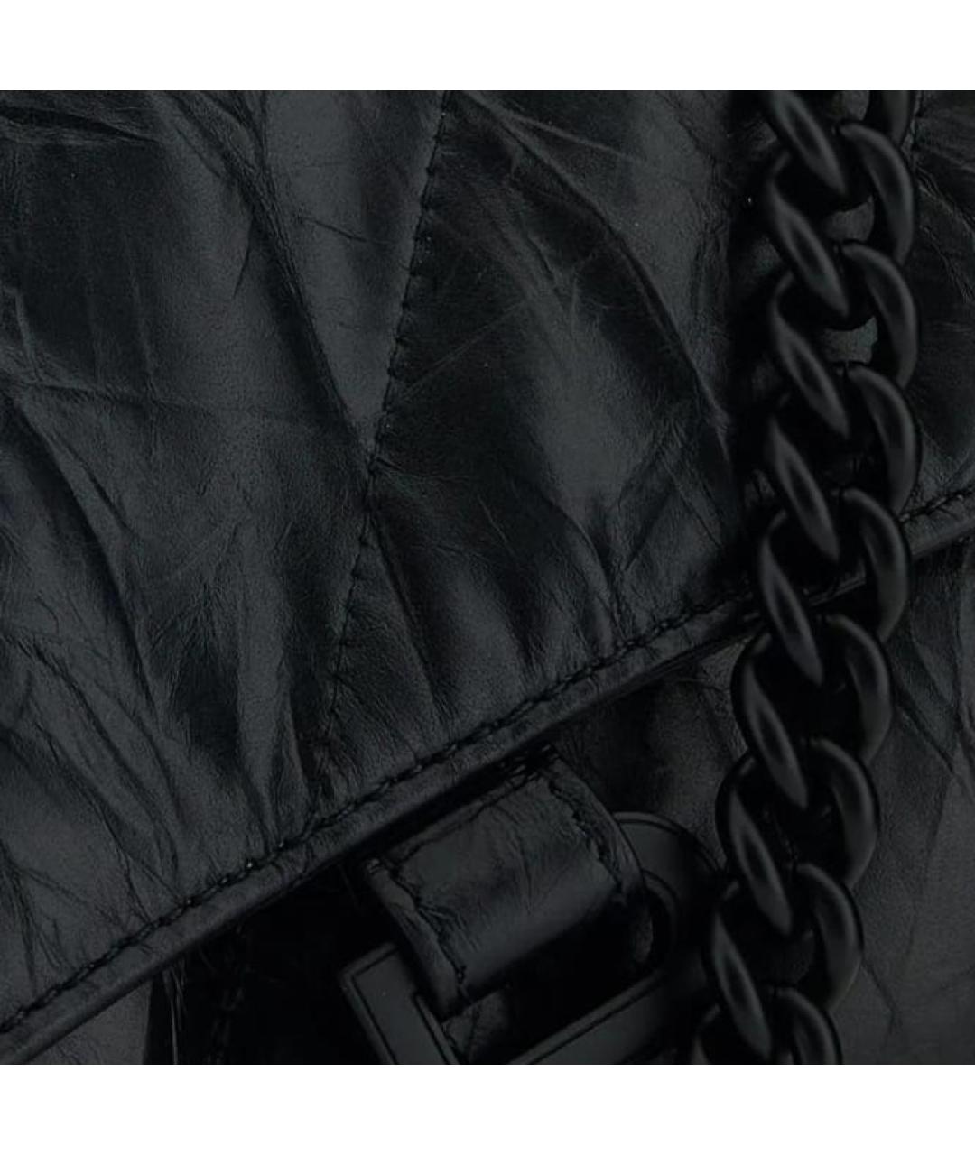 BALENCIAGA Черная кожаная сумка через плечо, фото 4