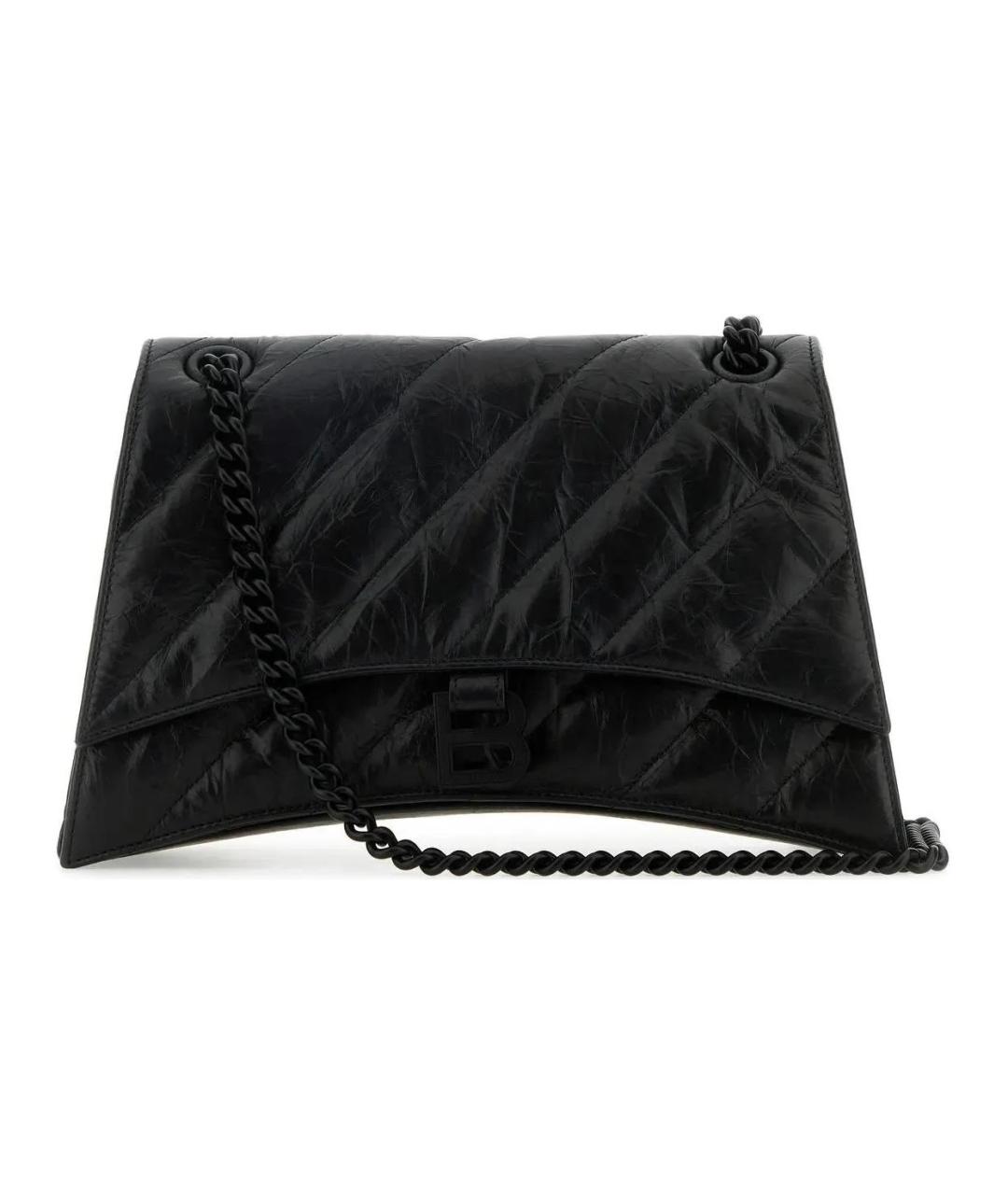 BALENCIAGA Черная кожаная сумка через плечо, фото 1