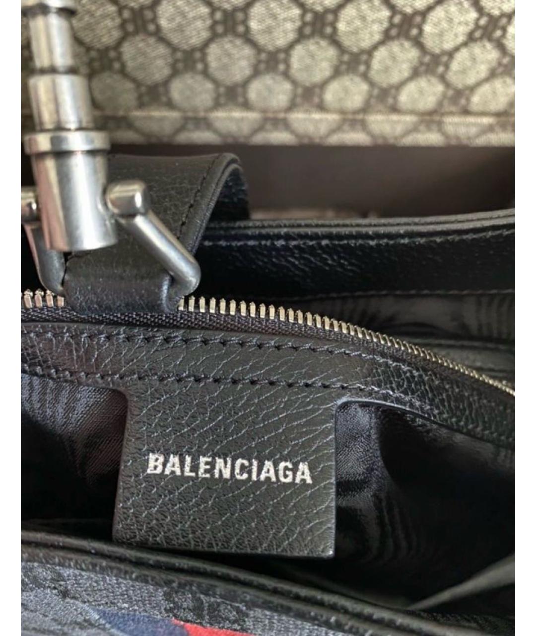 BALENCIAGA Черная кожаная сумка с короткими ручками, фото 5