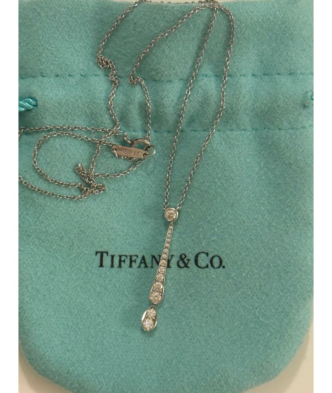 TIFFANY&CO Белая платиновая подвеска, фото 3