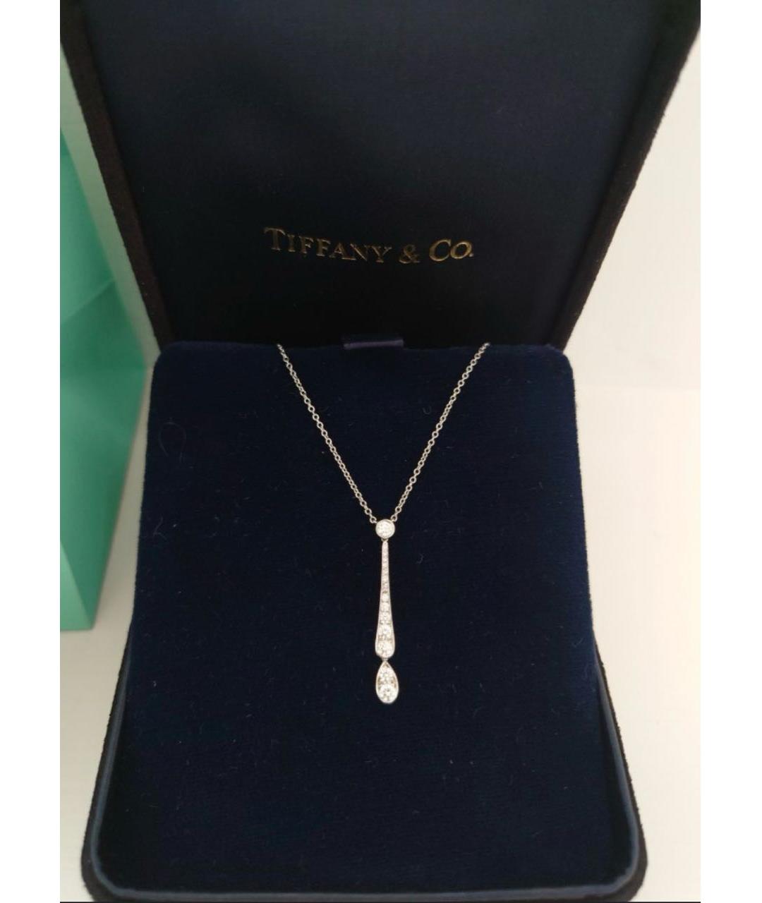 TIFFANY&CO Белая платиновая подвеска, фото 2