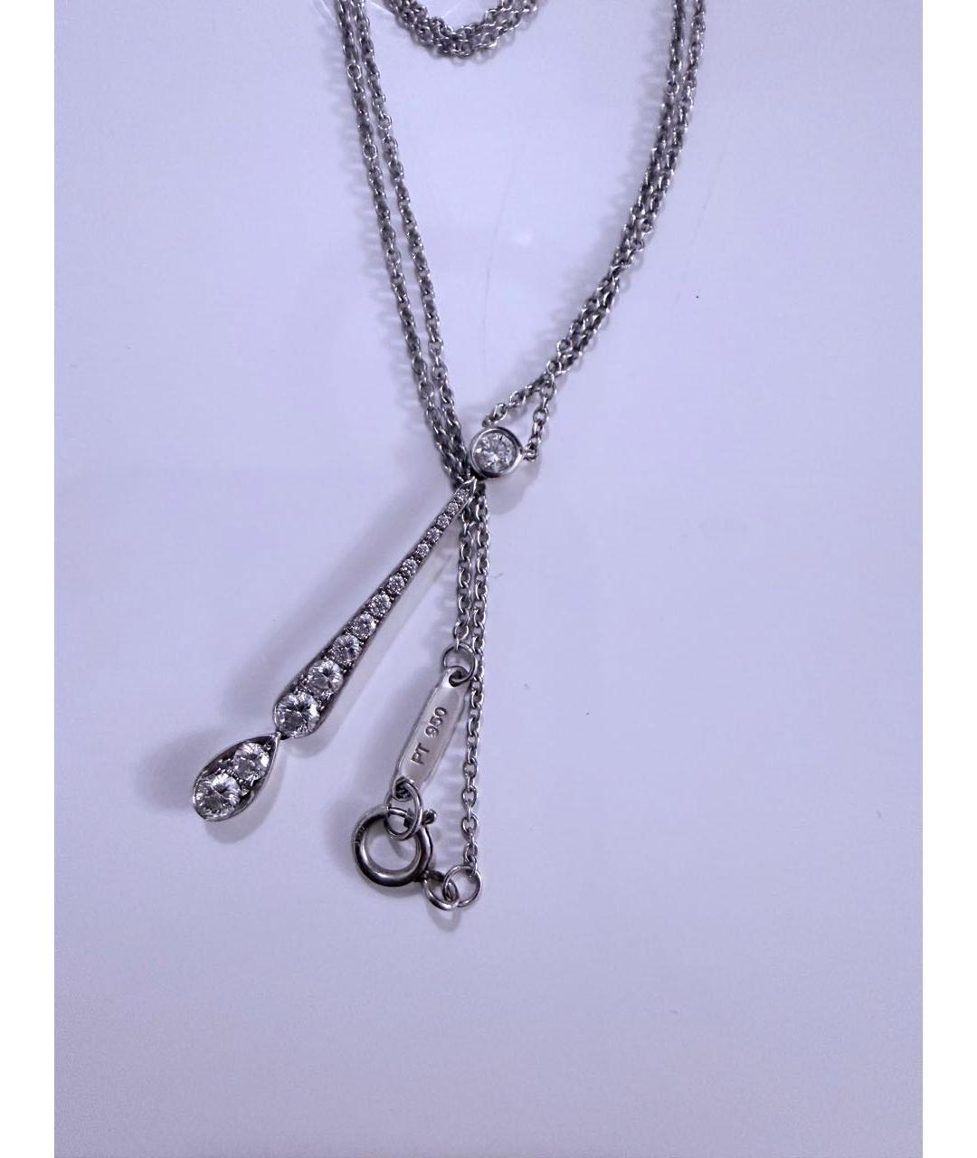 TIFFANY&CO Белая платиновая подвеска, фото 6
