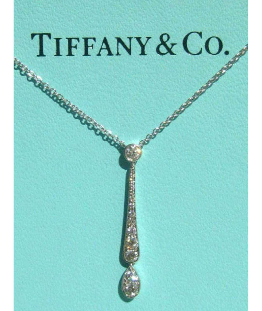 TIFFANY&CO Белая платиновая подвеска, фото 9