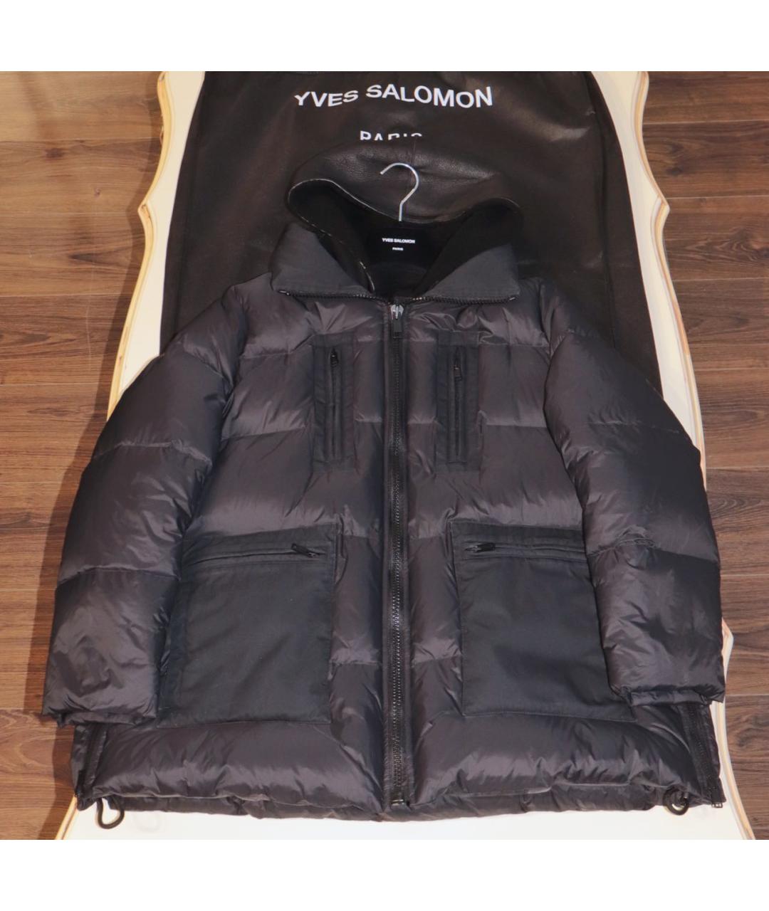 YVES SALOMON Черный пуховик, фото 2