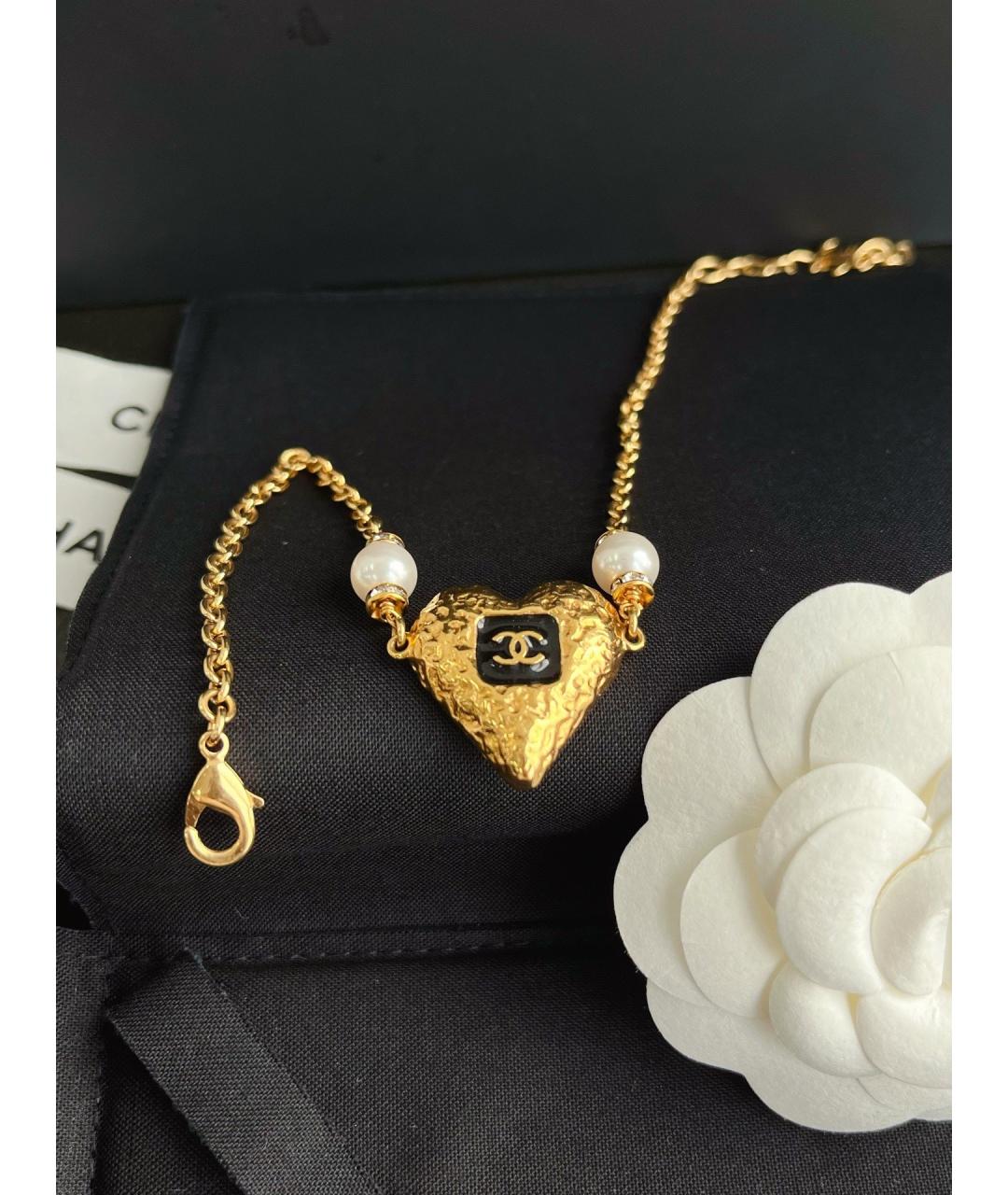 CHANEL Золотой металлический чокер, фото 3