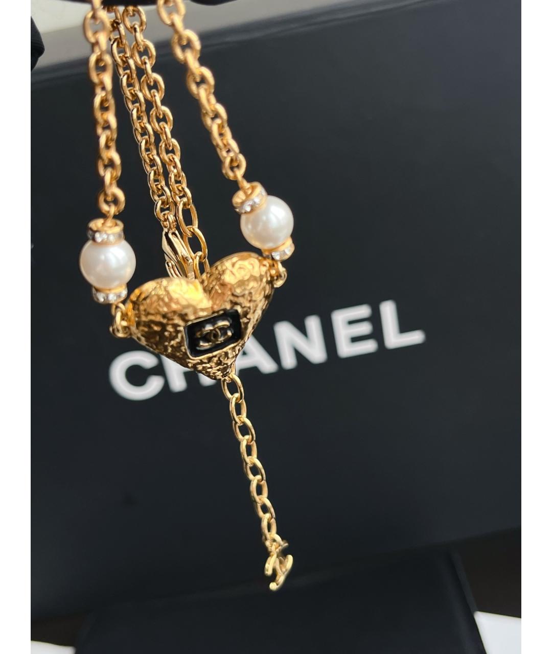 CHANEL Золотой металлический чокер, фото 4