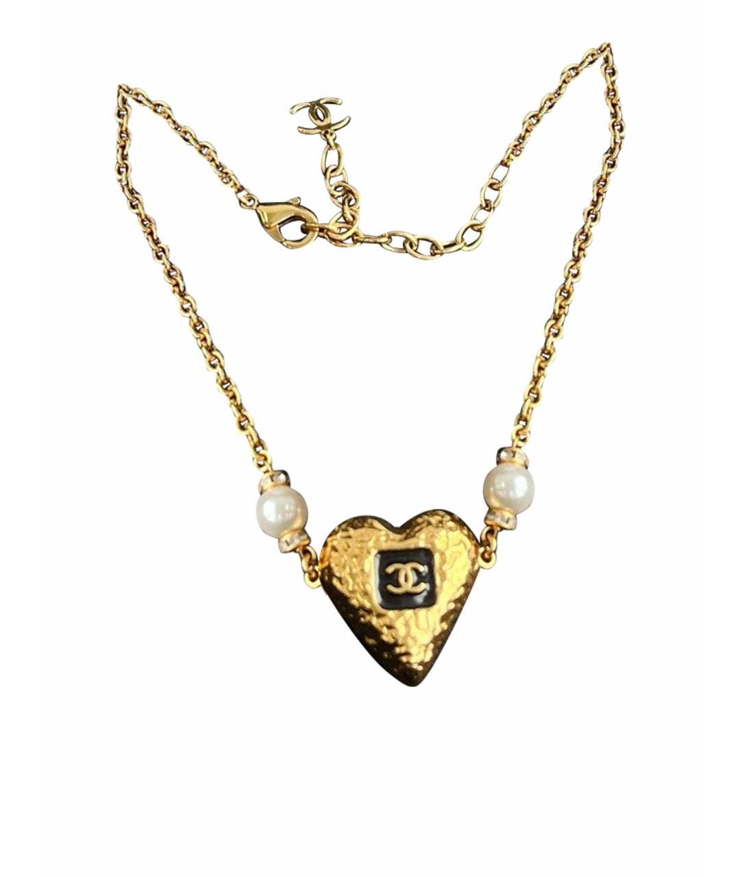 CHANEL Золотой металлический чокер, фото 1