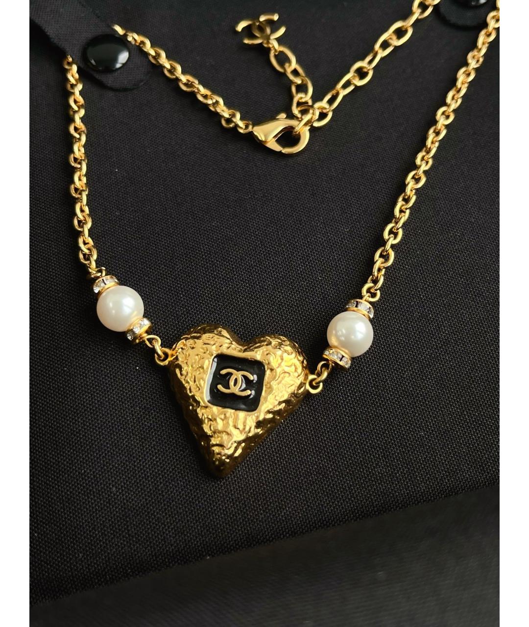 CHANEL Золотой металлический чокер, фото 2