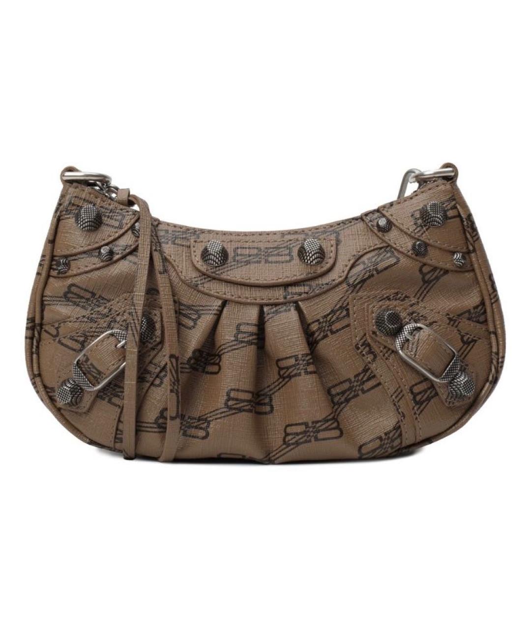 BALENCIAGA Бежевая кожаная сумка через плечо, фото 6